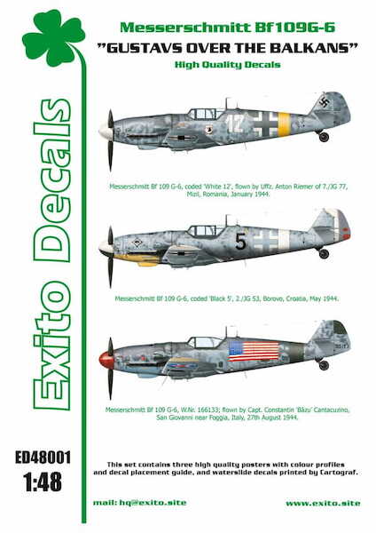 Messerschmitt BF109G-6 "Gustav's over the Balkan"  ED-48001