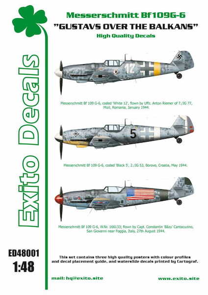 Messerschmitt BF109G-6 "Gustav's over the Balkan" ED-48001