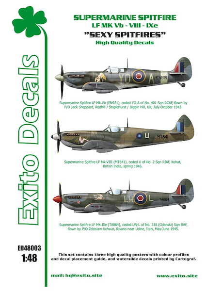 Supermarine Spitfires LF MKVb. MKVIII, MKIXe "Sexy Spitfires" ED-48003
