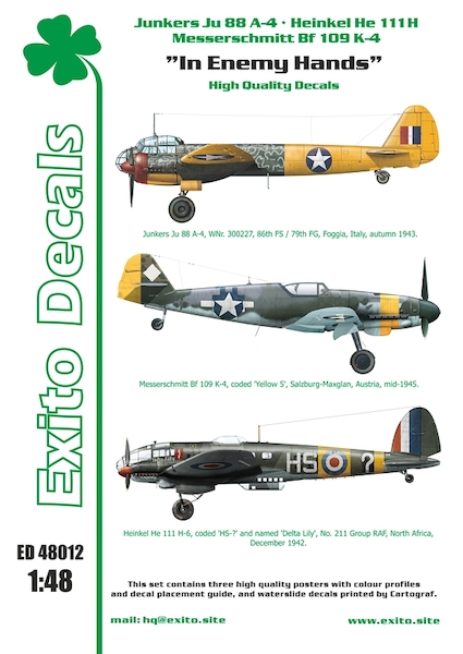 In Enemy Hands: Ju88A-4, Bf109K-4, He111H-6 ED-48012