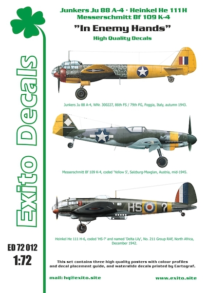 In Enemy Hands: Ju88A-4, Bf109K-4, He111H-6 ED-72012