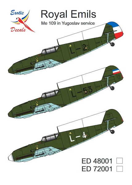 Royal Emils - Me 109 in Yugoslav service  ed32001
