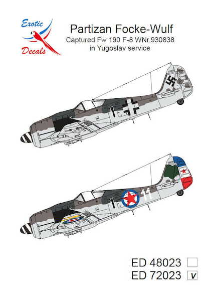 Partizan Focke-Wulf - Captured Fw 190 F-8 WNr.930838 in Yugoslav service ed48023