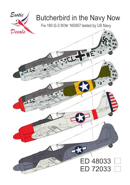 Butcherbird in the Navy now, FW190G-3 W.Nr160057 tested by the US Navy ed48033