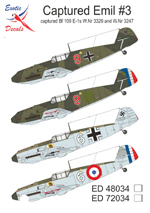 Captured Emil #3, BF109E-1 W.Nr 3326 AND W.Nr 3247 ed48034