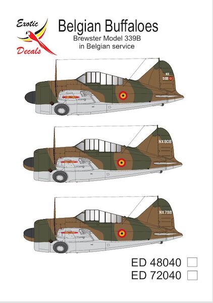 Belgian Buffaloes , Brewster Model 339B in Belgian Service ed48040