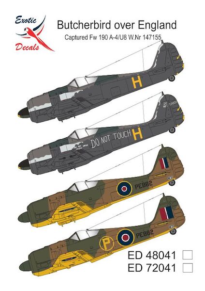 Butcherbird over England, Captured Fw190A-4/U8 ed48041