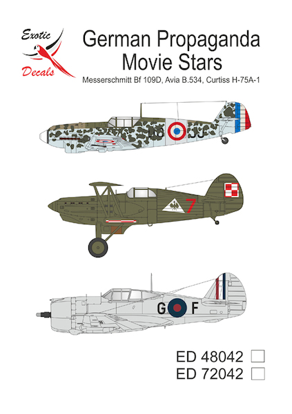 German propaganda Movie Stars (BF109D, B534, Hawk75)  ed48042