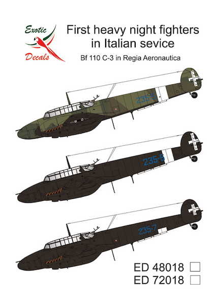 First heavy night fighters in Italian service – Bf 110C-3 in Regia Aeronatica ed72018