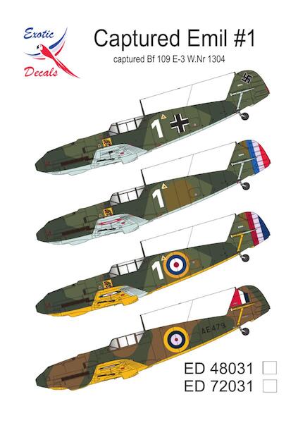 Captured Emil # 1, BF109E-3 W.Nr 1304 ed72031