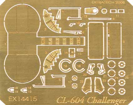 Canadair CL604 Challenger external Details (Revell) ex14415