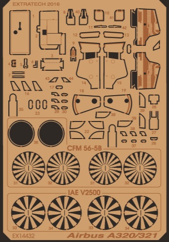 Airbus A320/321 external details (Zvezda)  EX14432