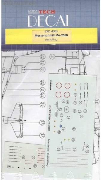 Messerschmitt ME262B stencilling EXD4803