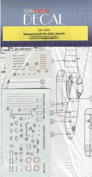 Messerschmitt ME262A stencilling  EXD4804