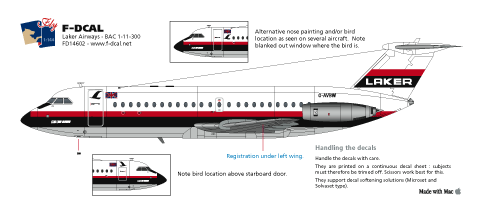 BAC1-11 (Laker Airways)  FD14602