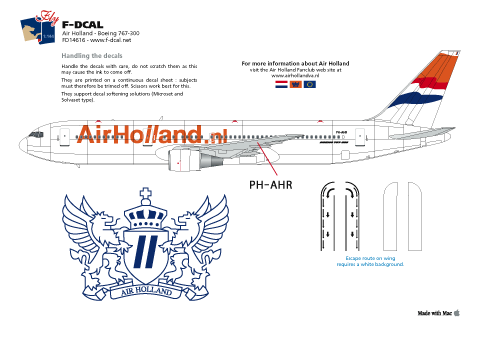 Boeing 767-300 (Air Holland) FD14616