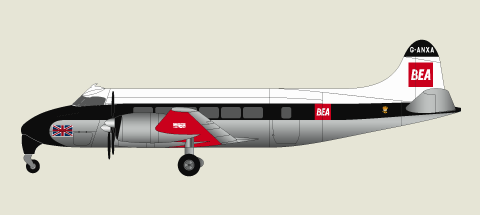 De Havilland Heron MK1 (BEA Red square)  FR14070