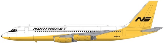 Convair CV880 (Northeast Yellowbird) FRP4045
