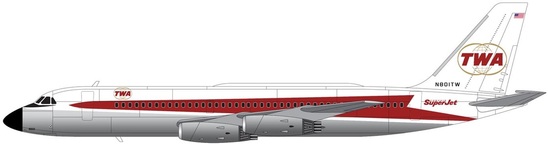 Convair CV880 ( TWA) FRP4046