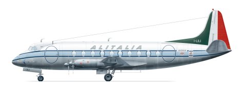 Viscount 700 (Alitalia) FRP4052