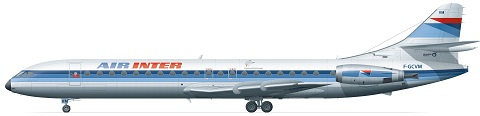 Caravelle 12 (Air Inter 80's) FRP4070