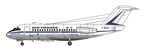 Fokker F28-1000 (Air France - delivery colours)  FRP4086