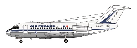Fokker F28-1000 (Air France - delivery colours) FRP4086