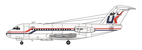 Fokker F28-1000 (Air UK) FRP4092