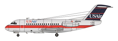 Fokker F28-1000 (USair) FRP4096