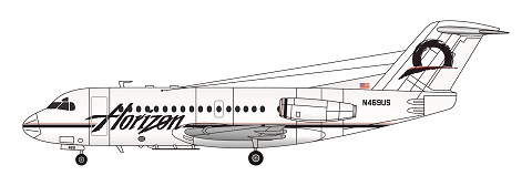 Fokker F28-1000 (Horizon Air) FRP4115