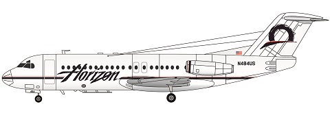 Fokker F28-4000 (Horizon Air) FRP4116