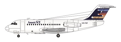 Fokker F28-1000 (Ansett)  FRP4117