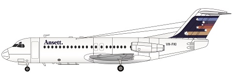 Fokker F28-4000 (Ansett) FRP4118