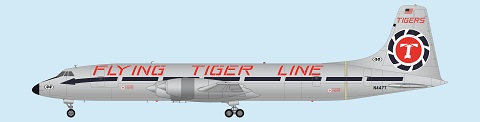 Canadair CL44 (Flying Tigers)  FRP4121