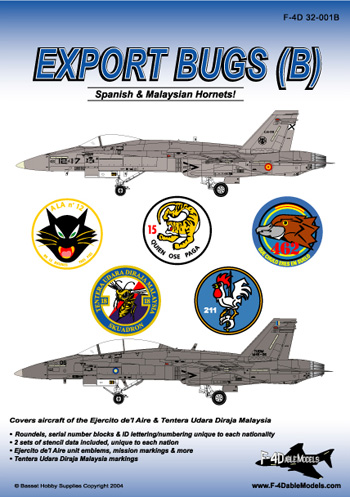 Export Bugs(1), Spanish & Malaysian Hornets  F4D32-001B