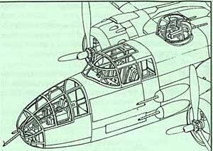 North American B25J Mitchell Canopy (Hasegawa, Eduard)  9195