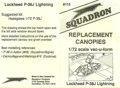 P38J Lightning (Hasegawa)  SQ09113