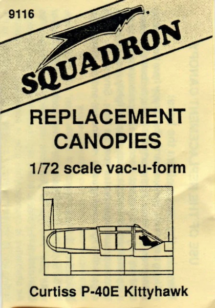 Canopies P40E Kittyhawk (Hasegawa)  SQ09116