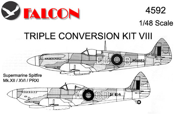Triple Conversion Kit 8 (Spitfire MK12,MK16,PR9) TRIP 4592
