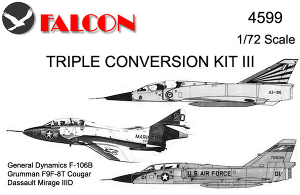 Triple Conversion Kit 3 (F106B, F9F-8T, Mirage IIIB)  TRIP 4599