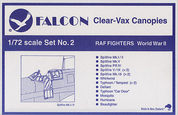 RAF Fighters WW2 Clearvax canopies  VAX02