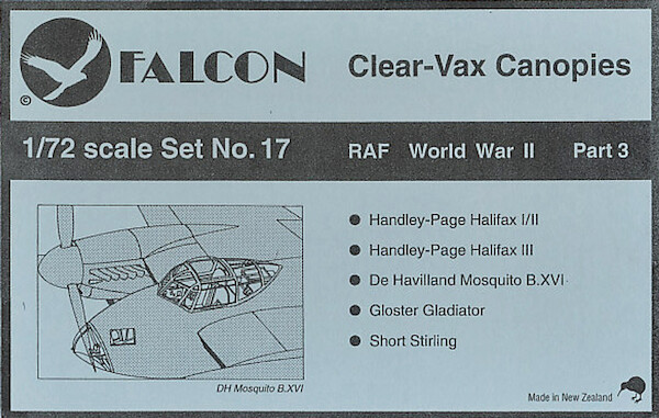 RAF WW2 (Halifax Mk1-3, Mosquito B16,Gladiator,Stirling)  VAX17
