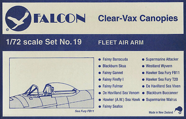 Fleet Air Arm Clear Vax Canopy set  VAX19
