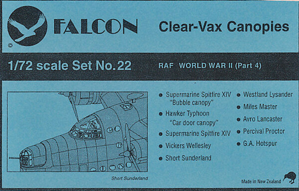 RAF WW2 Clearvax canopies  VAX22