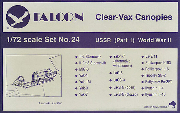 USSR WW2 Clearvax Canopies  VAX24