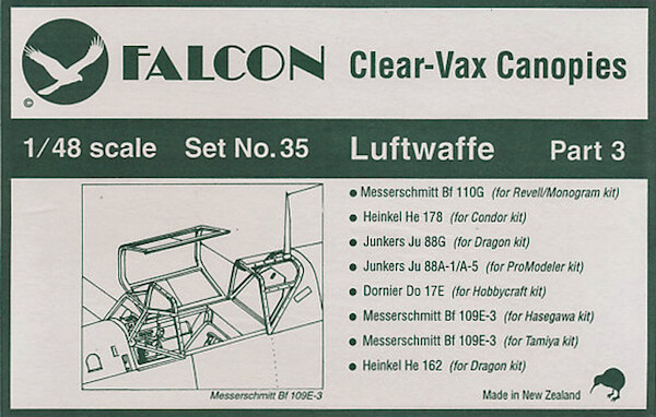 Luftwaffe Part 3 (BF110G, He178, Ju88G, Ju88A1-5, Do17E, BF109E-3, He162)  VAX35