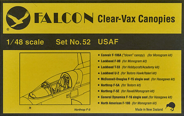 USAF Jets Clearvax canopies  VAX52