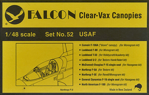 USAF Jets Clearvax canopies VAX52