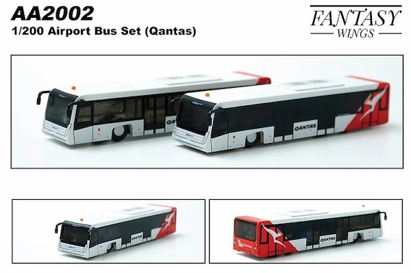 Airport Accessories Airport Bus Qantas Set of 2  AA2002