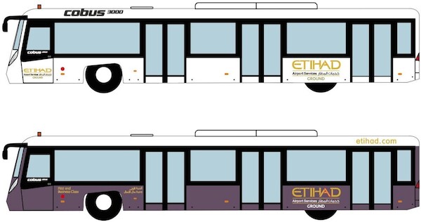 Airport Accessories Airport Bus Etihad Set of 4 AA4005